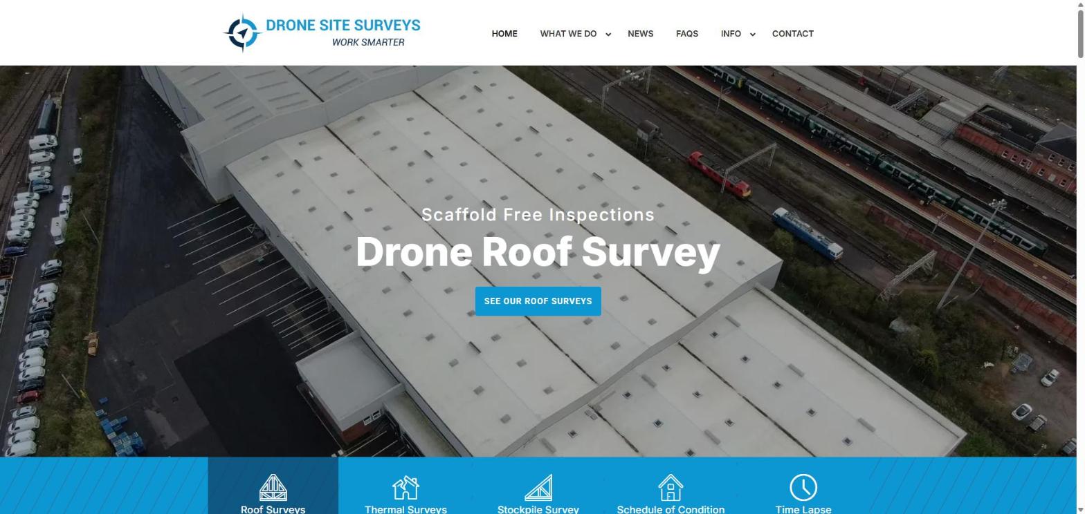 Drone Site Surveys previous website homepage