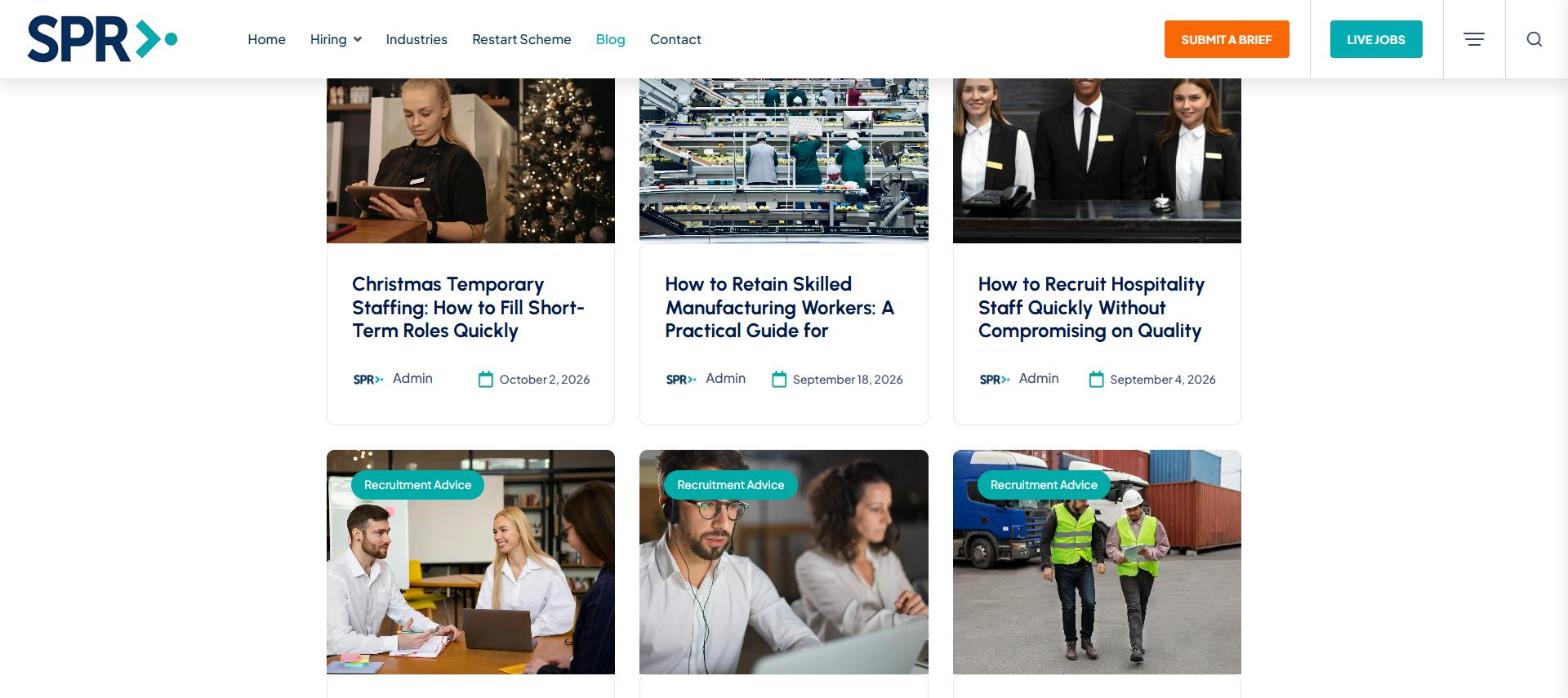 Starting Point Recruitment website blog