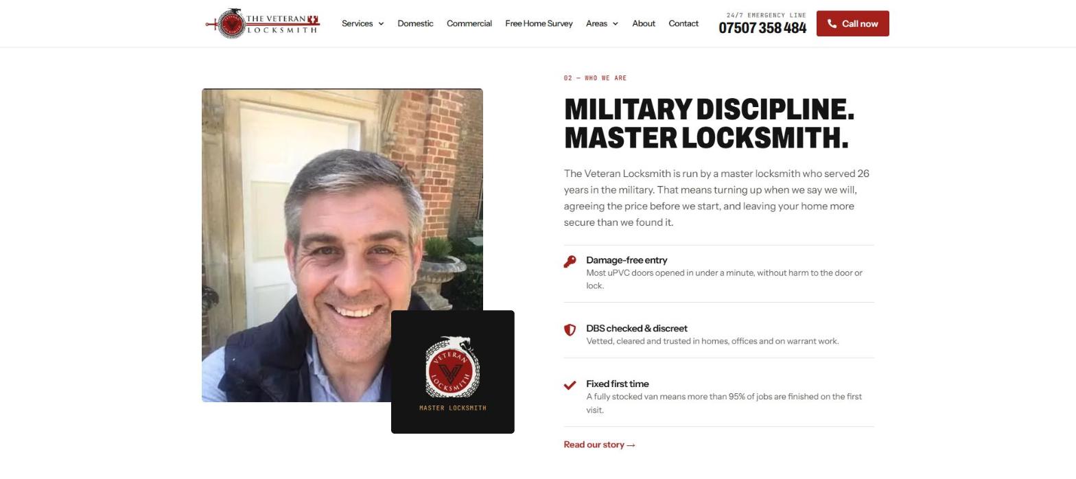 The Veteran Locksmith website about section